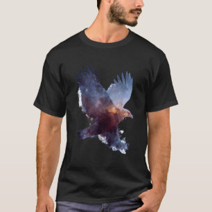 Camiseta Retrato de Amante de Águia Arte Vida Selvagem Flor