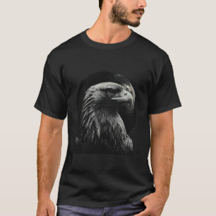 Camiseta Retrato de Amante de Águia Arte Vida Selvagem Flor