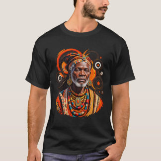 Camiseta Retrato de Ancestral Artístico Espiritual Africano