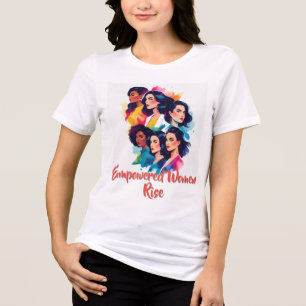 Camiseta Retrato de Aquarela de Mulheres Negrito