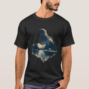 Camiseta Retrato de Arte de Amante de Águia Vida Selvagem F