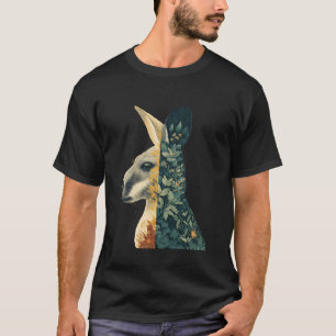 Camiseta Retrato de Arte de Canguru Australiano Wallaby Lo