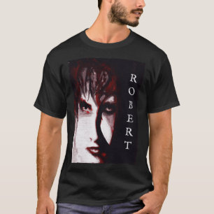 Camiseta Retrato de Arte de Homem de Música Goth Pós-Punk G