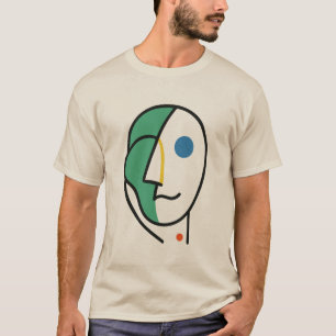 Camiseta Retrato de Arte Moderna abstrato Colorida