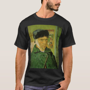 Camiseta retrato de auto de Van Gogh com orelha enfaixada