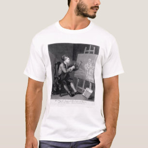 Camiseta Retrato de auto que pinta o musa cómico