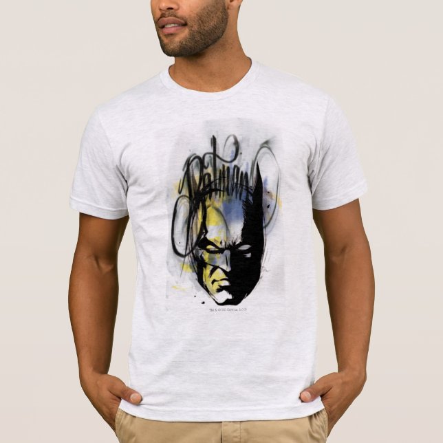 Camiseta Retrato de Batman Airbrush (Frente)