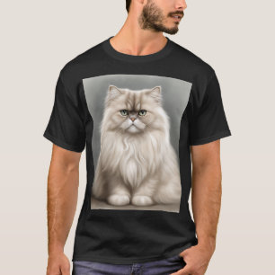 Camiseta Retrato de Beleza do Gato Persa