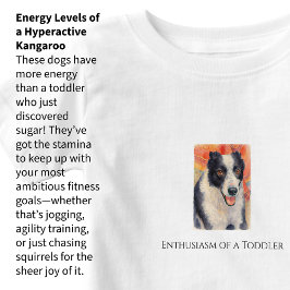 Camiseta Retrato de Border Collie em Pintura Digital