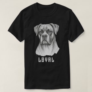 Camiseta Retrato de Boxer Antigo Design Leal