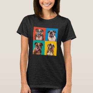 Camiseta Retrato De Bulldog Bonito Fotos 4 Bulldog Do A