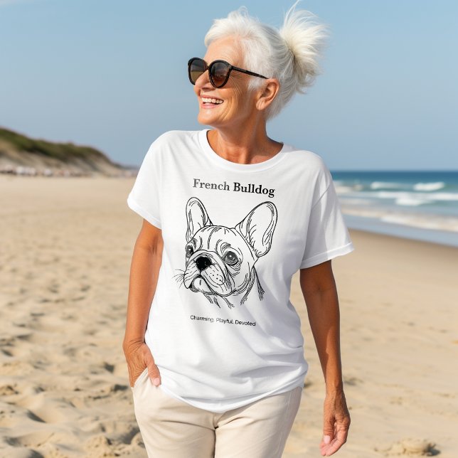 Camiseta Retrato de Bulldog Francês (Criador carregado)