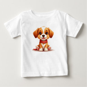 Camiseta Retrato de Cachorrinho Fofo Para Amantes de Cachor