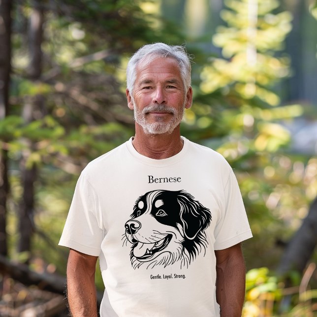 Camiseta Retrato de Cachorro da Montanha Bernese (Criador carregado)