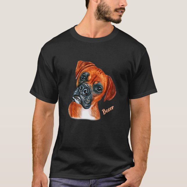 Camiseta Retrato de Cachorro Marrom (Frente)
