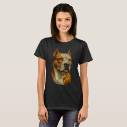 Camiseta Retrato de Cachorro Pitbull