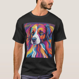 Camiseta Retrato de Cachorro Pop vibrante - Pet Lover Color