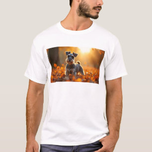 Camiseta Retrato de cachorro Schnauzer 10K - Artístico e Vi