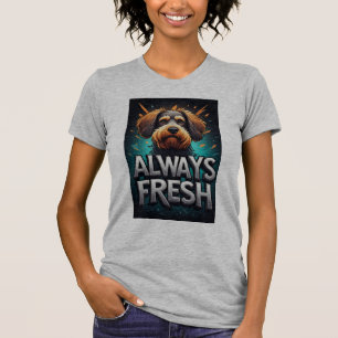Camiseta Retrato de Cachorro Sempre Fresco