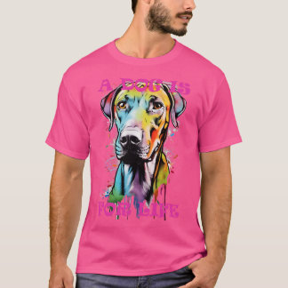 Camiseta Retrato De Cão grafite Um Cachorro É Para A Vida 2
