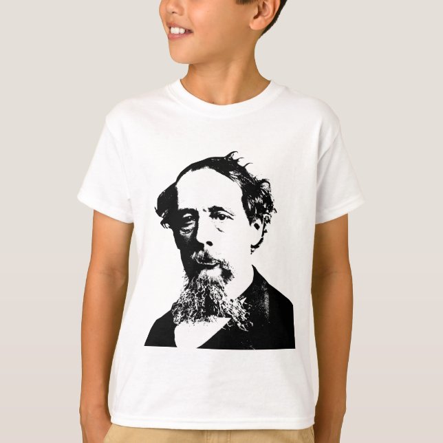 Camiseta Retrato de Charles Dickens (Frente)