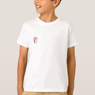 Camiseta Retrato de Coruja de Olhos Grandes para Crianças