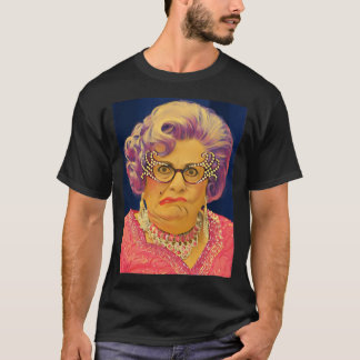 Camiseta retrato de Dame Edna Everage com torção de lábios