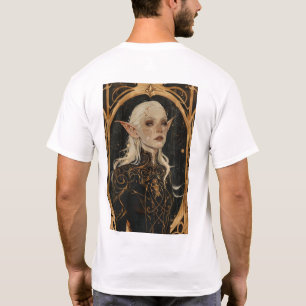 Camiseta Retrato de Elven Mulher Encantadora Fantasy T-Sh