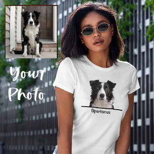 Camiseta Retrato de Estimação Personalizado Fofo e Simples