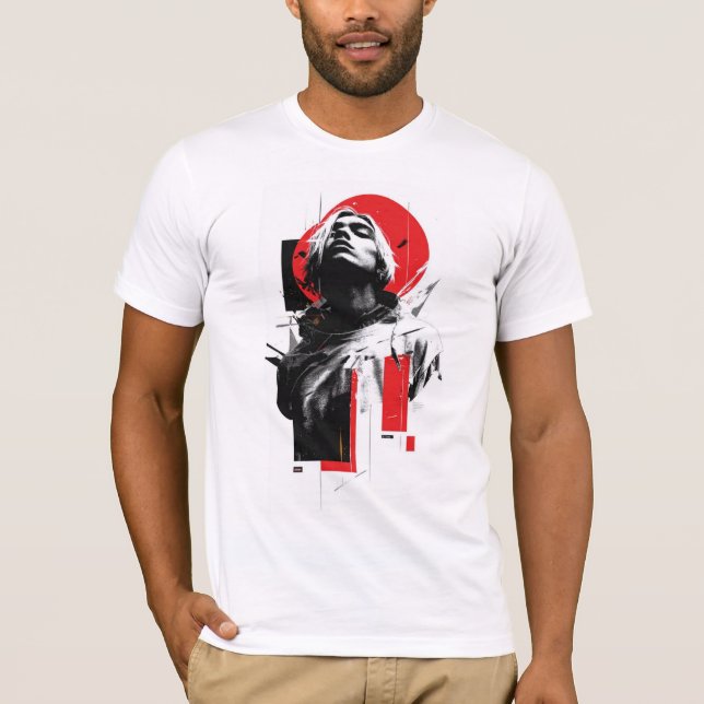 Camiseta Retrato de Falha no Círculo Vermelho (Frente)