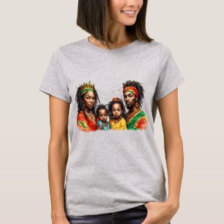 Camiseta Retrato de Família Africana Mês da História Negra