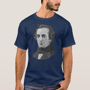 Camiseta Retrato de Felix Mendelssohn, compositor de música