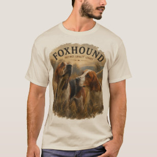 Camiseta Retrato de Foxhound – Nobre Cão de Caça
