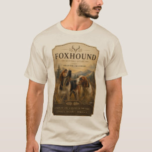Camiseta Retrato de Foxhound – Nobre Cão de Caça
