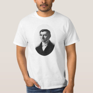 Camiseta Retrato de Frederic liberal clássico Bastiat