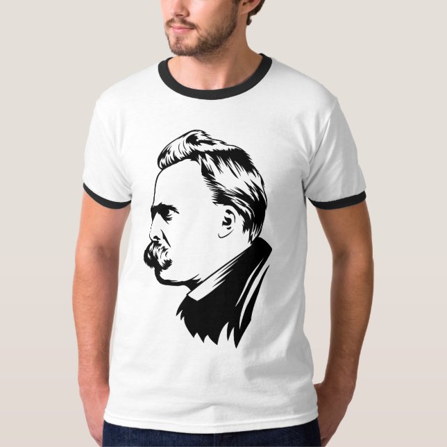 Camiseta Retrato de Frederich Nietzsche (Frente)