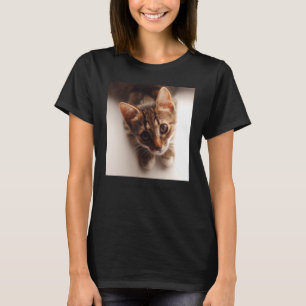 Camiseta Retrato de gatinho adorável gato fofo