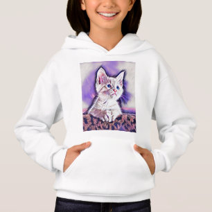 Camiseta Retrato de Gatinho Gelado Retrato Digital Pintura 