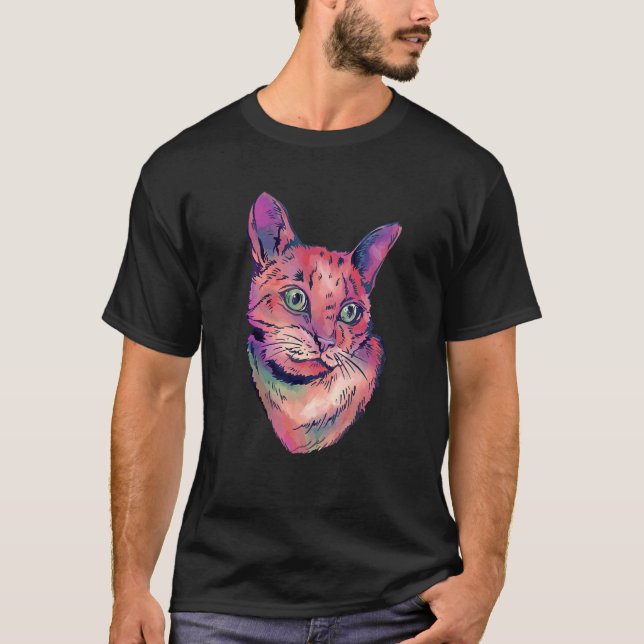 Camiseta Retrato de Gato (Frente)