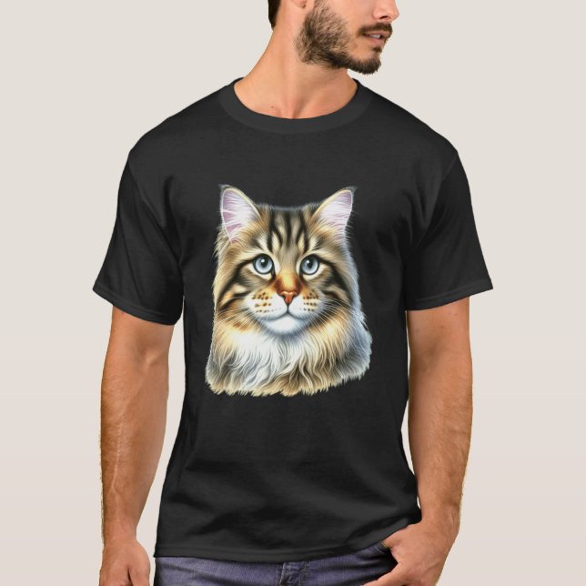 Camiseta Retrato de Gato (Frente)