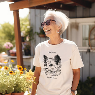 Camiseta Retrato de Gato Balinês