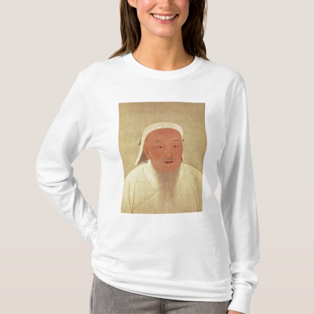 Camiseta Retrato de Genghis Khan, Mongol Khan (Frente)