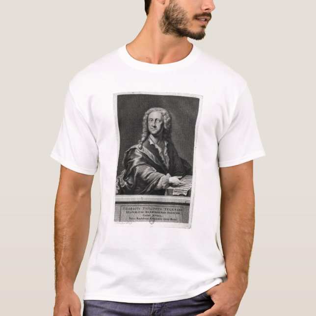 Camiseta Retrato de Georg Philipp Telemann (Frente)
