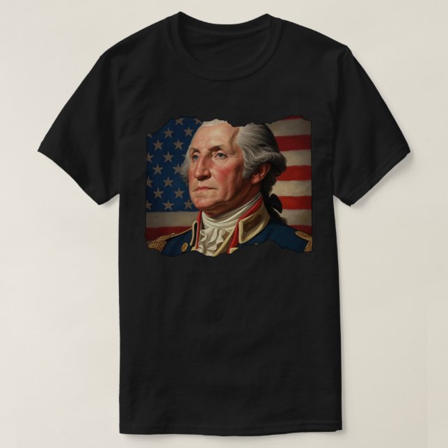 Camiseta Retrato de George Washington (Frente do Design)