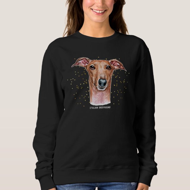 Camiseta Retrato de Greyhound Italiano 4 Pet ITG Proprietár (Frente)