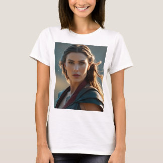 Camiseta Retrato de Guerreira Heróica