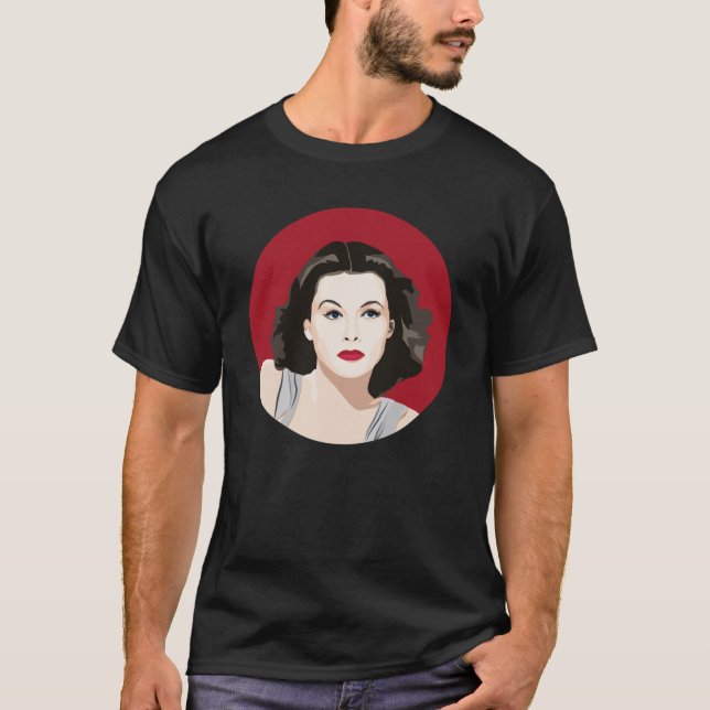 Camiseta Retrato de Hedy Lamarr (Frente)