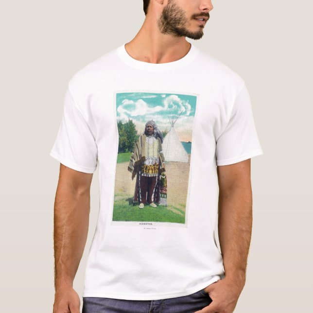 Camiseta Retrato de Hiawatha # 2 (Frente)