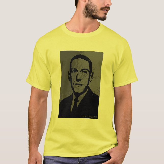 Camiseta Retrato de HP Lovecraft (Frente)