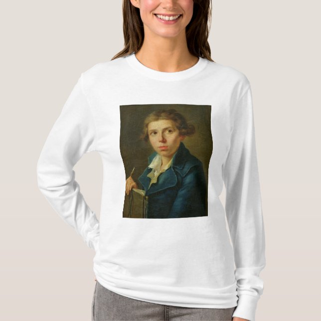 Camiseta Retrato de Jacques-Louis David como uma juventude (Frente)